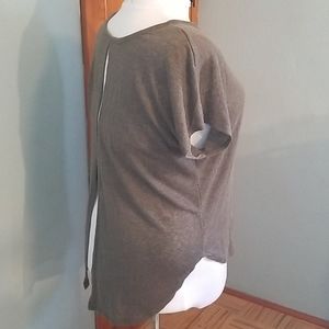 Open Back Linen Blend Tee